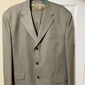 Protocol Men Suit 46 Reg light gray 3 buttons
